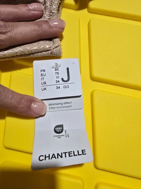 Chantelle 1891 Ultra Lace Bra 34GG 34J Nude Beige Unlined Underwire NWT NEW - Picture 8 of 16